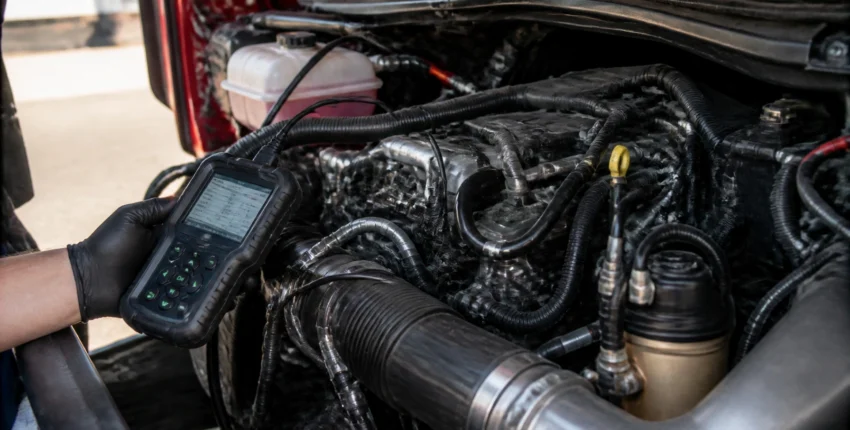 Engine diagnostics and repair services at ER Auto Diesel & Tire LLC.
