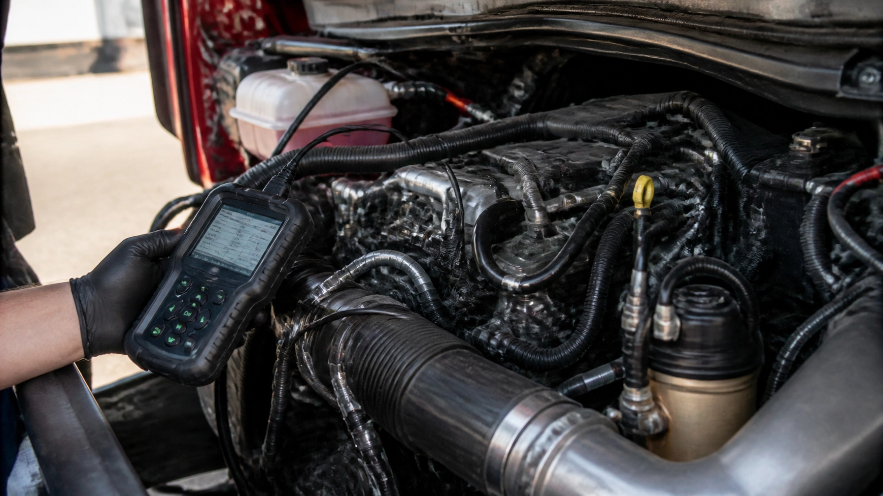 Engine diagnostics and repair services at ER Auto Diesel & Tire LLC.