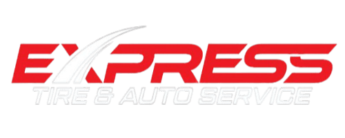 Express Tire and Auto Service logo with tire and auto repair elements.