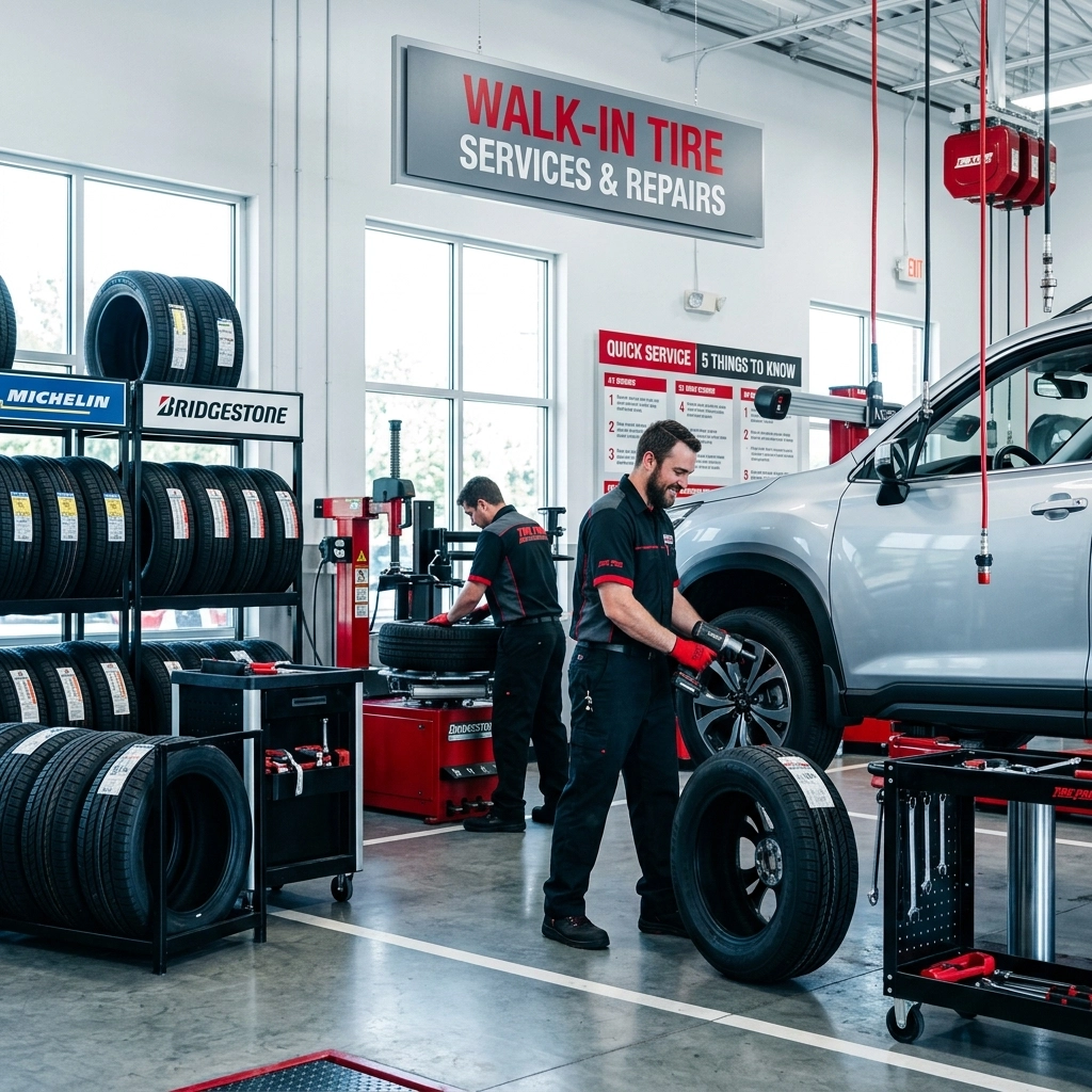 Walk-in Tire Services & Repairs at Express Tire & Auto Service.