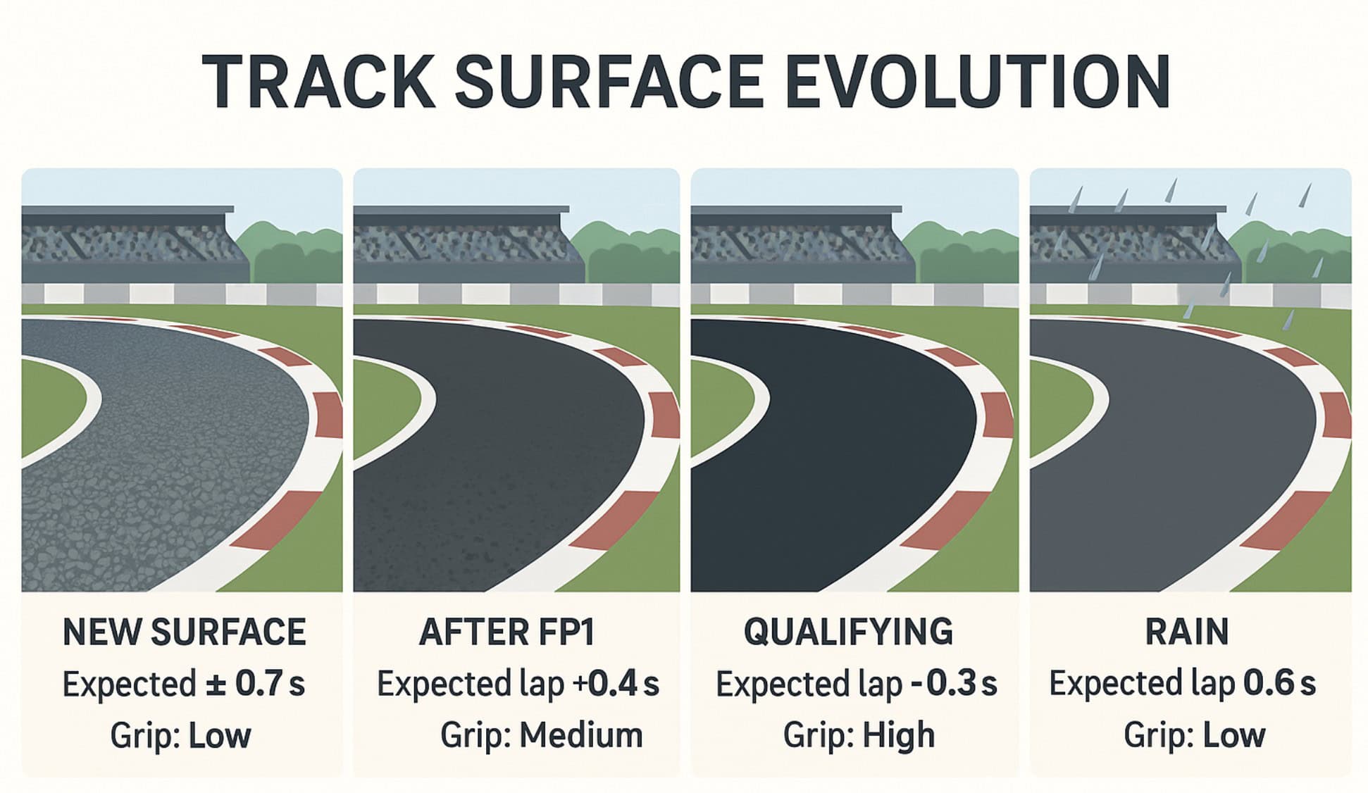 Track Surface Evolution