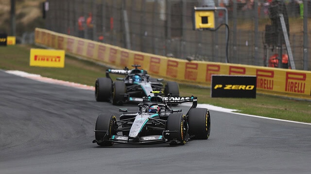 Kimi Antonelli driving the Mercedes W17 at the 2026 Dutch Grand Prix