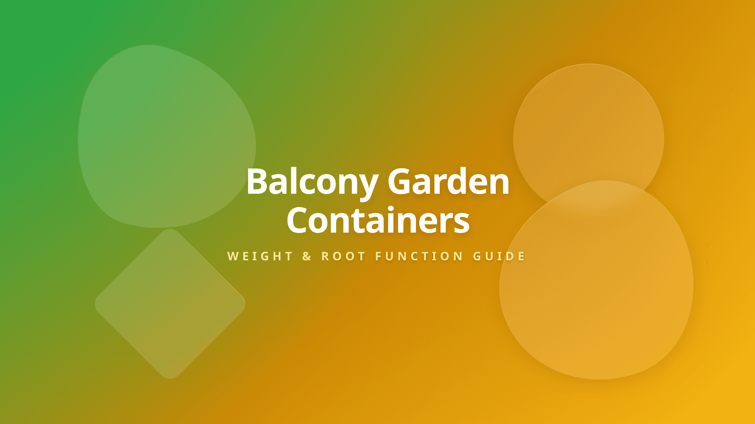 Balcony Garden Containers - Smart Choices Based on Plant Behavior, Weight, and Water Retention