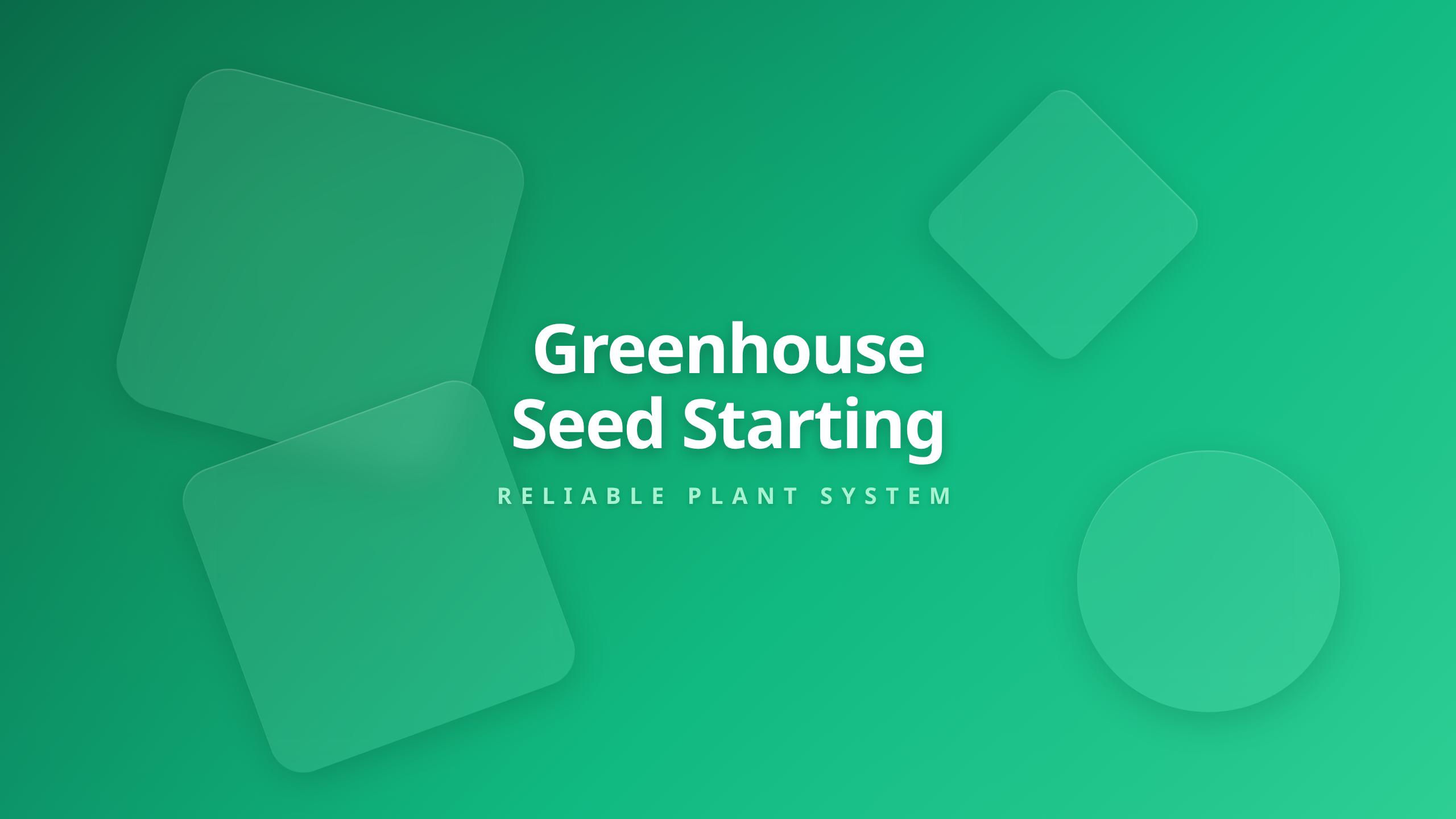 Greenhouse seed starting system featuring a strong healthy transplant keyword focus