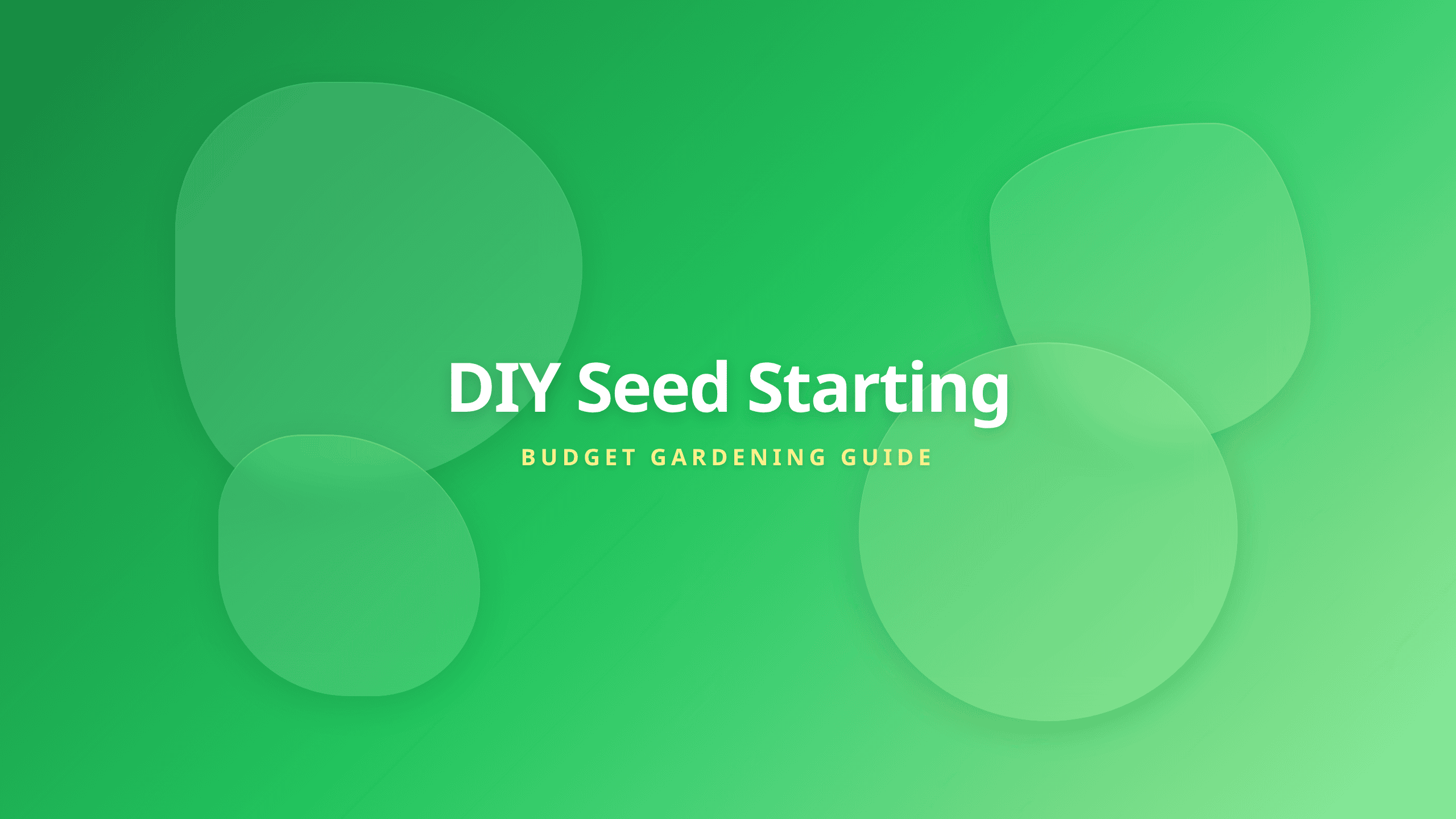 Seed starting at home without expensive equipment cover graphic