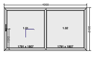 One active-leaf door