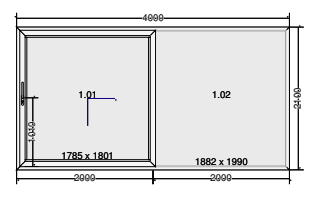One active-leaf door