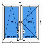 Double sash tilt and turn window