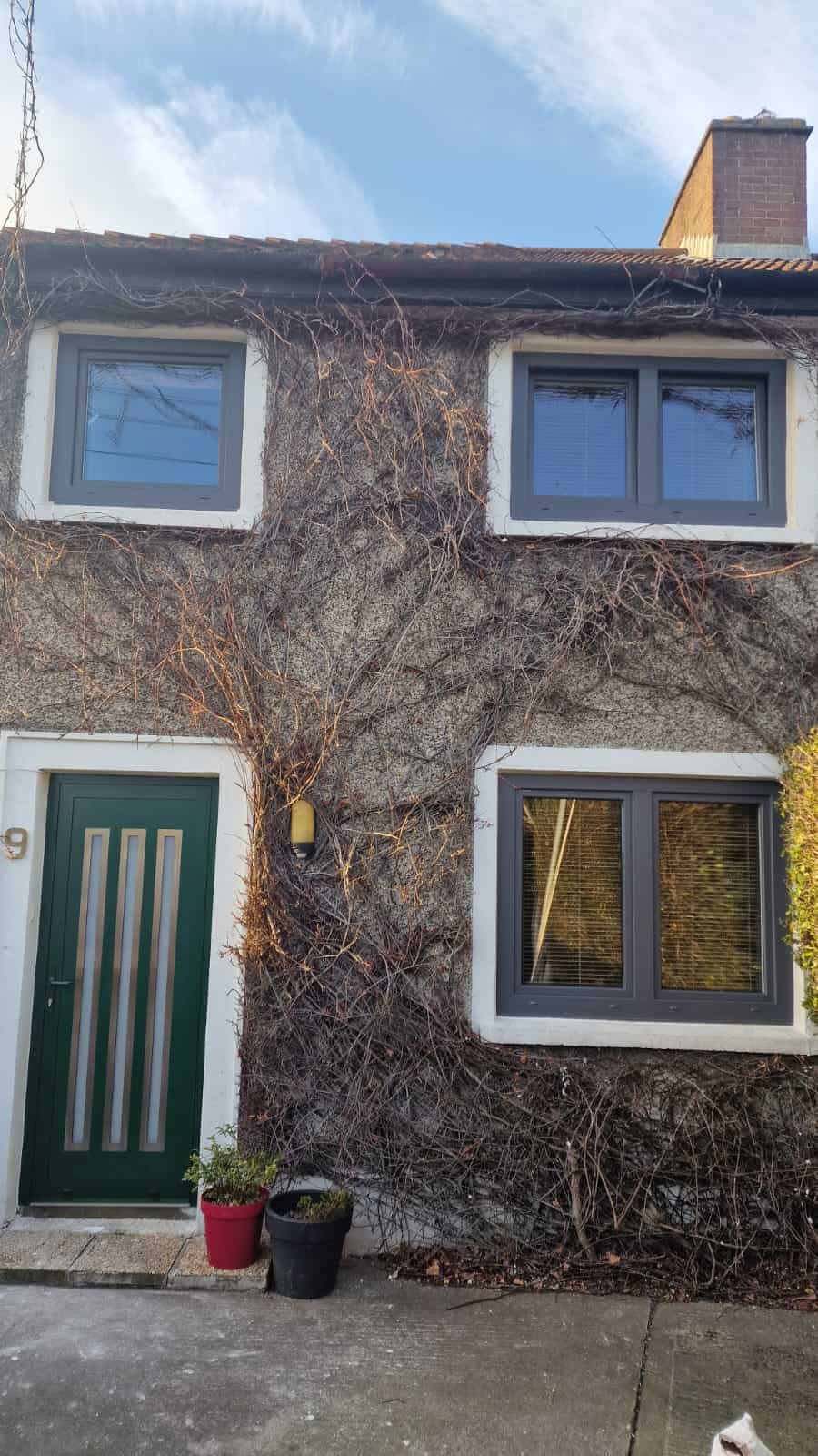 uPVC Windows and Back Door IDEAL 5000 | uPVC French Doors IDEAL 4000 | Aluminium Front Door Ecofutural | Dublin | #212