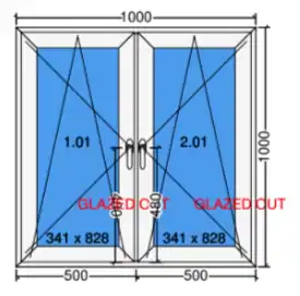 Double sash tilt and turn window
