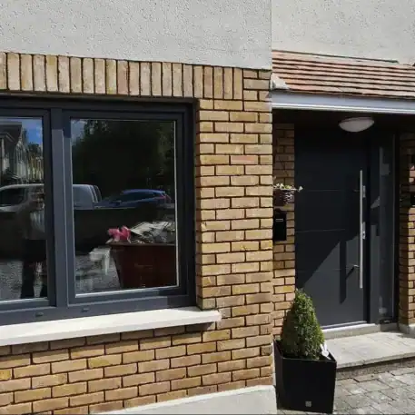 uPVC Windows IDEAL 7000 | Steel Composite Door Wikęd 43A Product line: OPTIMUM TERMO | Cork | #273