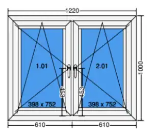 Double sash tilt and turn window