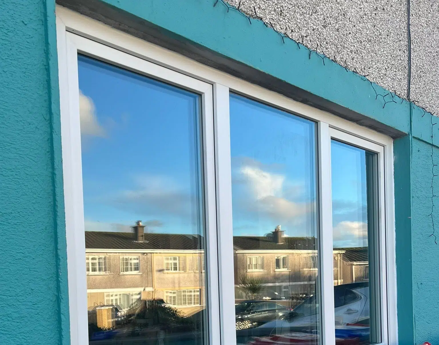 uPVC Windows and French Doors IDEAL 4000 | Steel Composite Door Wikęd 13 Product line: OPTIMUM TERMO | Cork | #304