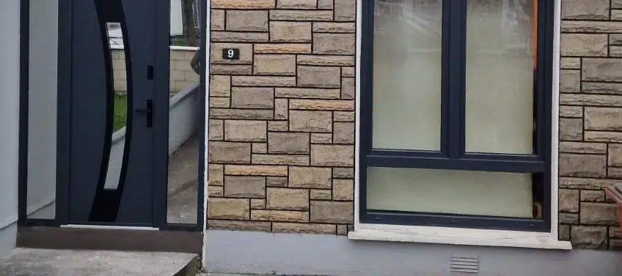 uPVC Windows and French doors BluEvolution 82 | Wikęd Steel Composite Doors model 38 Product line: OPTIMUM TERMO | Dublin | #309