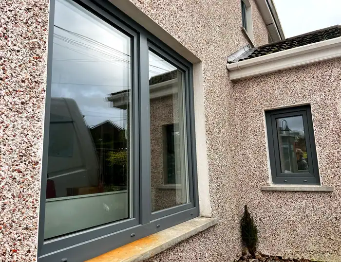 PVC Fenster Salamander BluEvolution 82 | Wikęd Stahltüren Modell 26C Produktlinie: OPTIMUM TERMO | Kork | #465