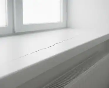 cracked window sill