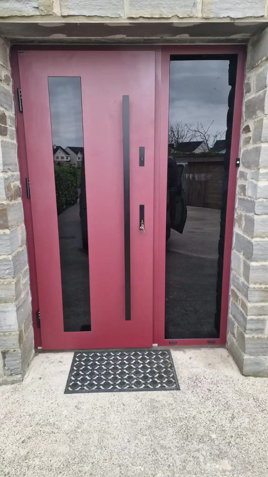 pink front doors