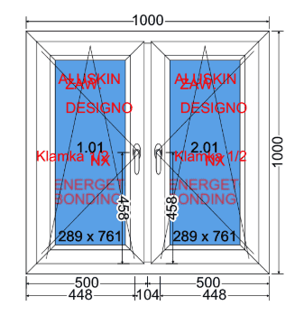 Doppelter Flügel Kipp-Dreh-Fenster