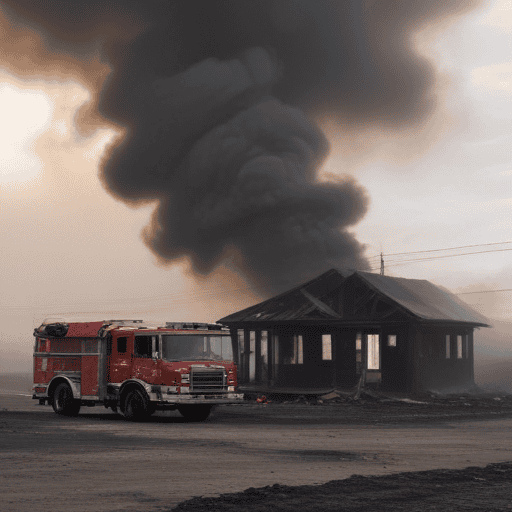 Illustration of $200k House Destroyed in Fire