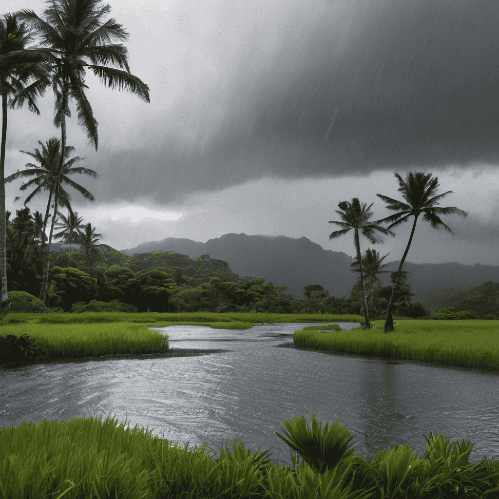 Heavy Rain Alert for Eastern Viti Levu, Fiji: Widespread Showers and Thunderstorms Across Northern Division, Yasawa, Lau and Lomaiviti Groups