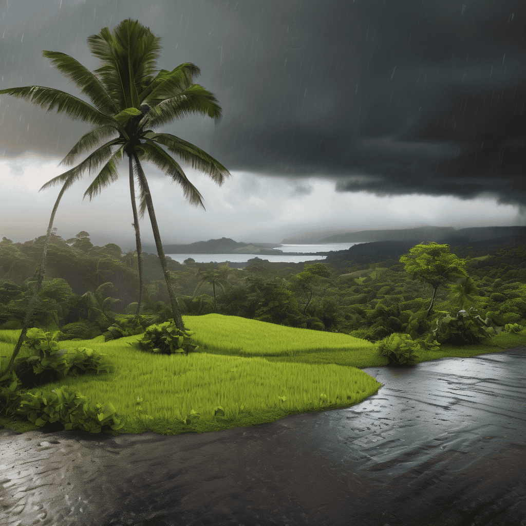 Trough of Low Pressure Brings Showers and Thunderstorms Across Fiji; Rotuma Under Heavy Rain Warning and Flash Flood Risk