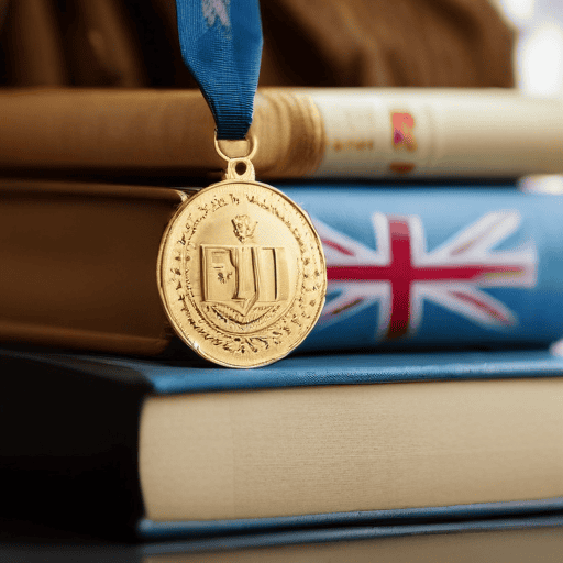 Illustration of Gold Medallist Acknowledges Elderly Parents