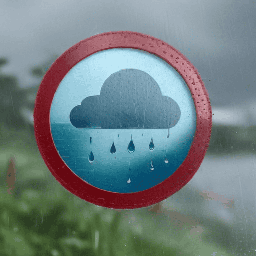 Illustration of Heavy rain warning across the country