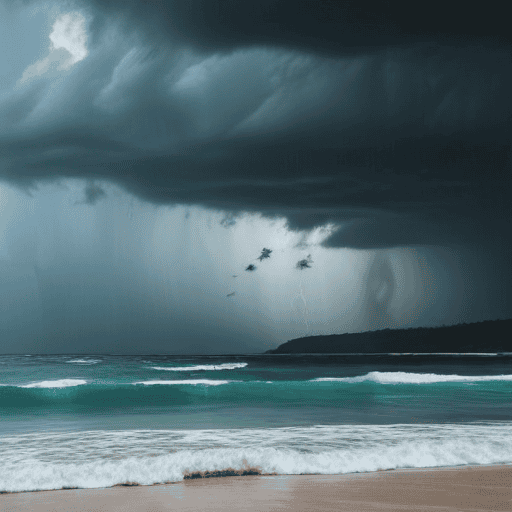 Illustration of Heavy rain warning for Fiji Group