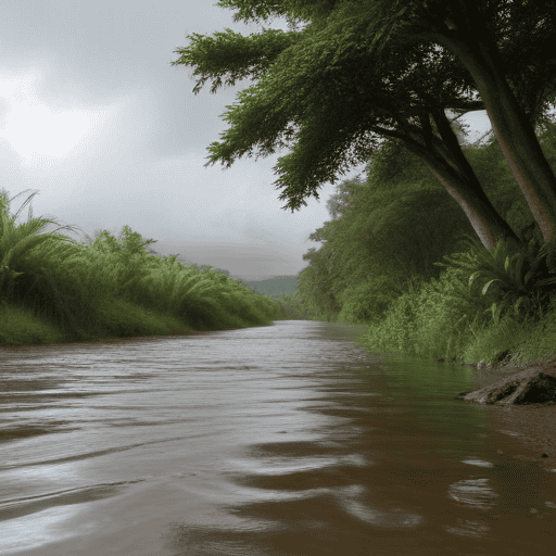 Illustration of Heavy rain warning for Fiji Group