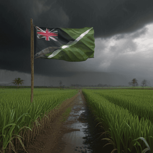 Illustration of High-volume and extreme rainfall in sugar cane belt areas until April