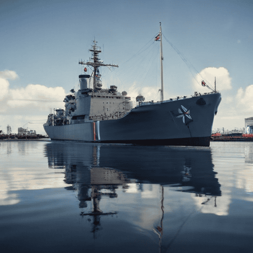 Illustration of RFNS Timo Sustains Damages During Docking