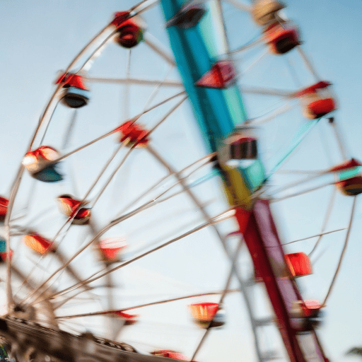 Illustration of Taveuni ferris wheel rides scratched