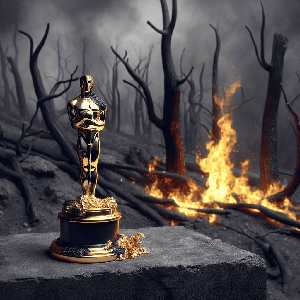 Illustration of Oscars voting delayed due to wildfires