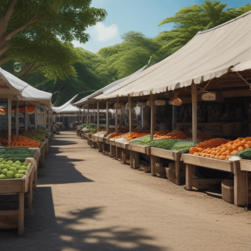 Illustration of Vendors without stalls