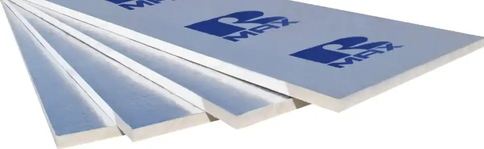 Insulation foam boards used for building energy efficiency and temperature control.