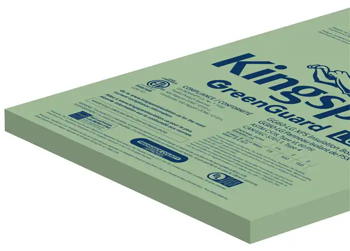 Close-up of King Sheet GreenGuard Latex Mattress Topper with detailed label and eco-friendly packaging.