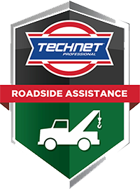 TechNet roadside assistance logo with tow truck icon.