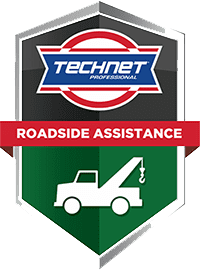 Auto repair and roadside assistance badge for Franconia Auto Care.