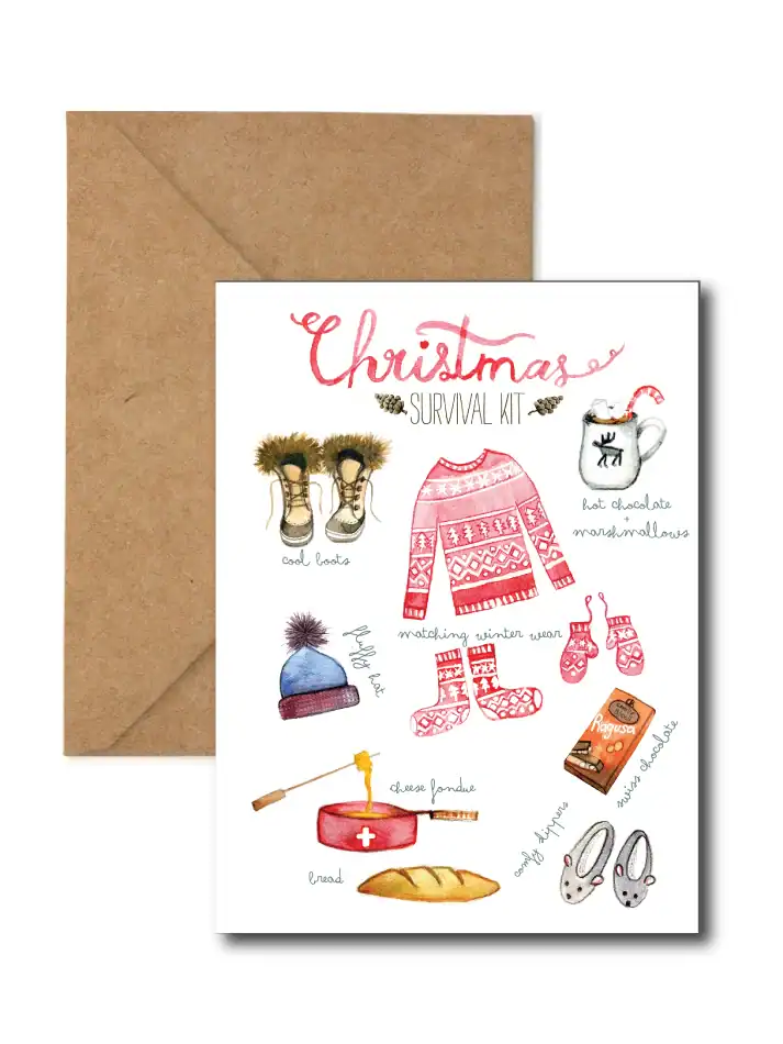 Christmas Survival Kit Holiday Cards (Pack)