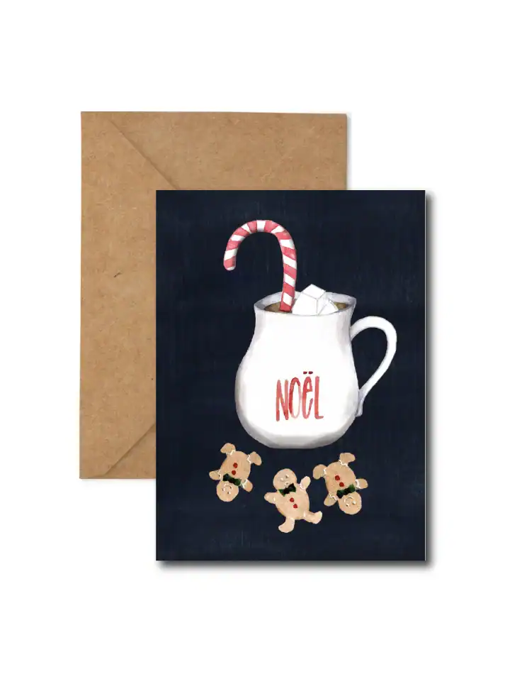 Hot Chocolate with Cookies Holiday Cards (Pack)