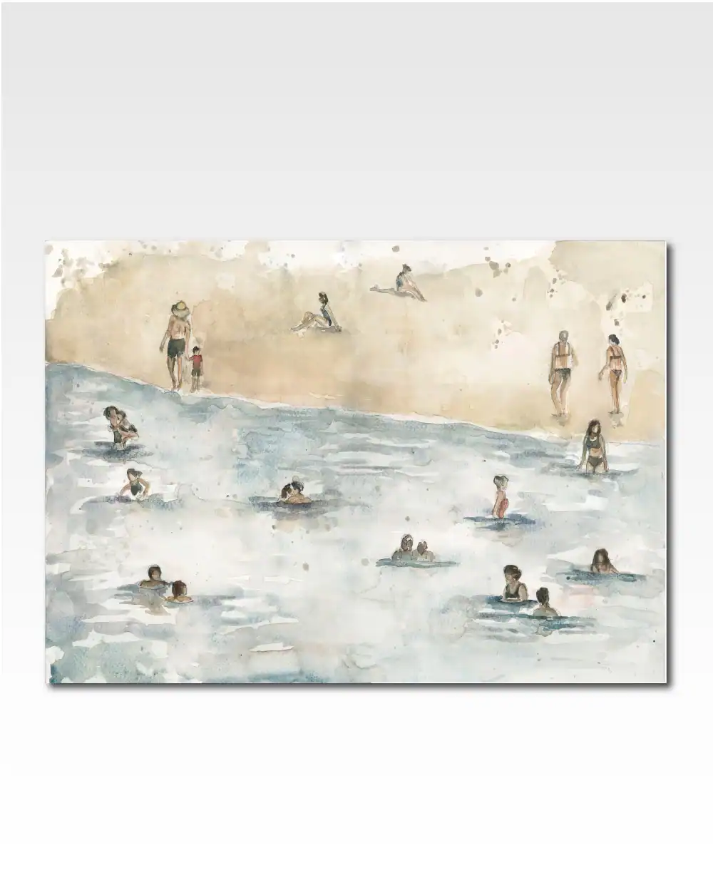 The Beach in Menorca Original Artwork by Lulaloo