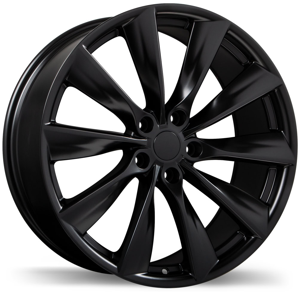 Black alloy wheel rim suitable for electric and premium vehicles.