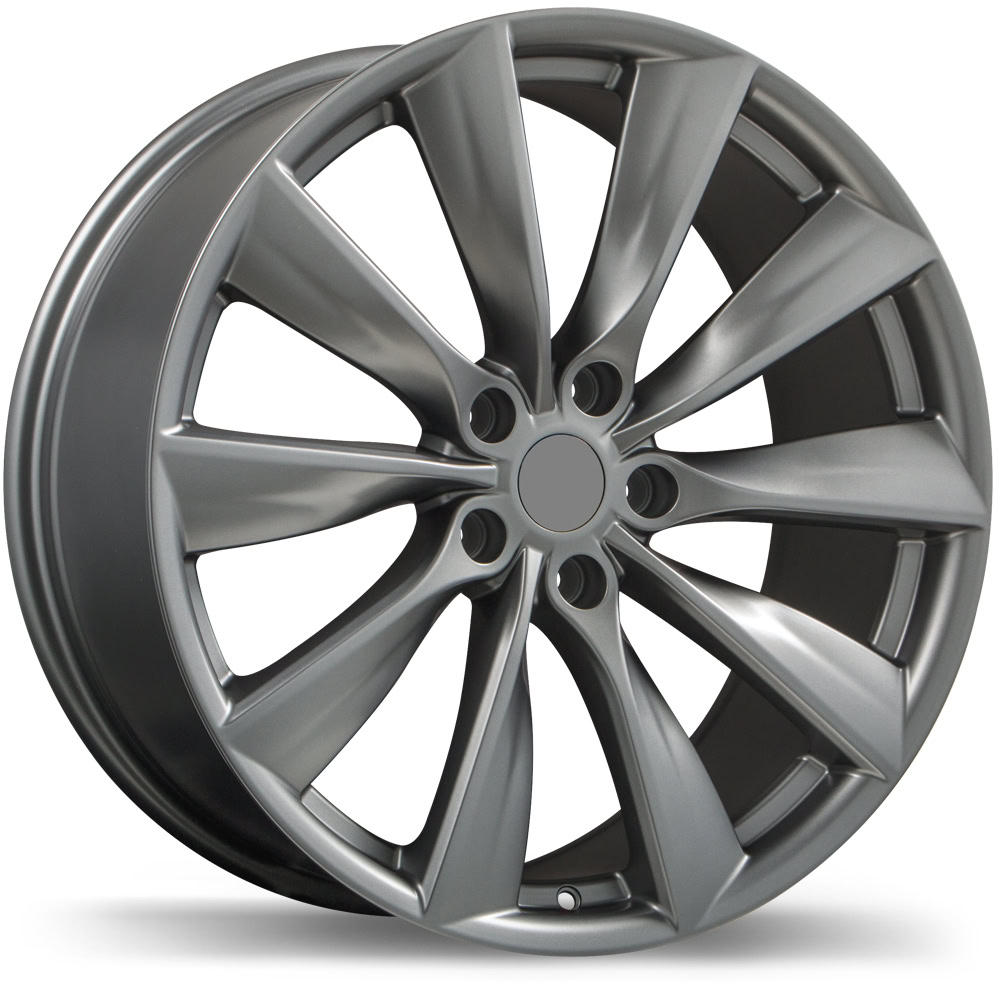 Silver alloy wheel for Tesla Model 3 replica R241 winter tire package.