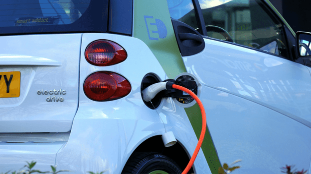 Electric car charging station at Garage-EV in Dartmouth for EV maintenance.