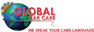 Global Car Care logo with globe and car icon, representing professional auto care services.