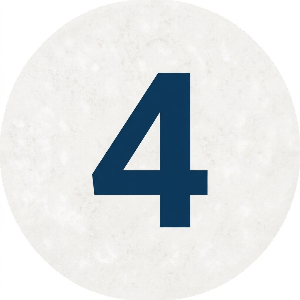 Number 4 indicating a step in brake repair process at Global Car Care.