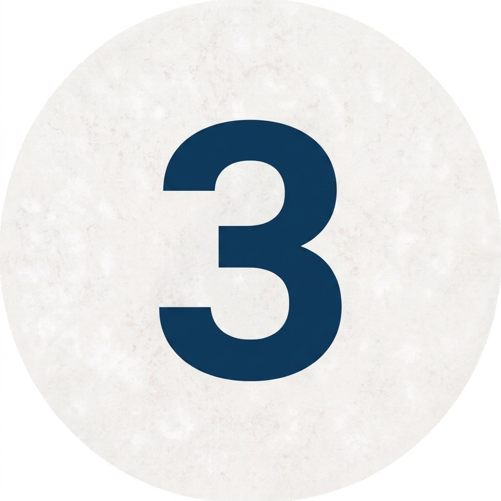 Number 3 sign indicating brake repair service at car care center.