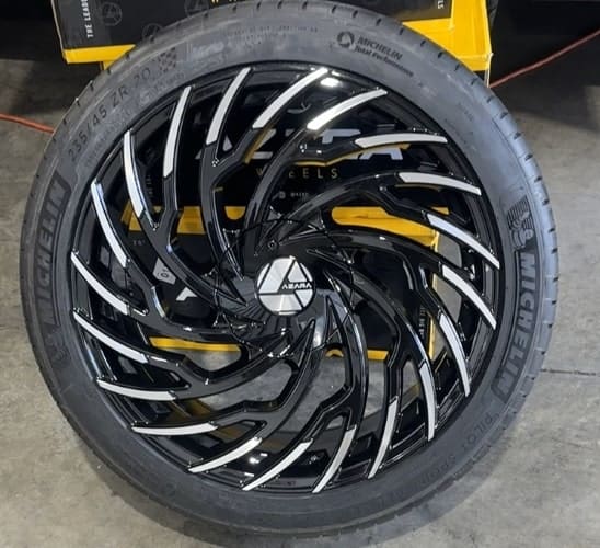 High-quality Michelin tire mounted on a sleek, modern alloy wheel for optimal performance and style.