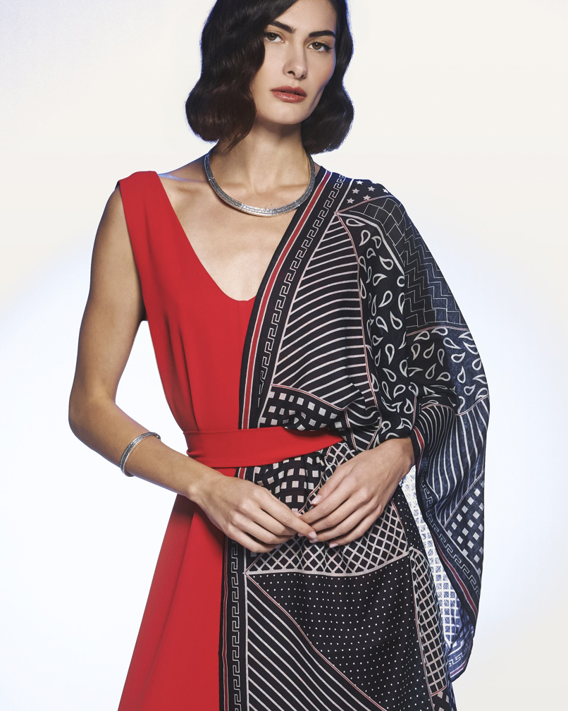 Geometries - Silk and Wool Scarf - Image 1