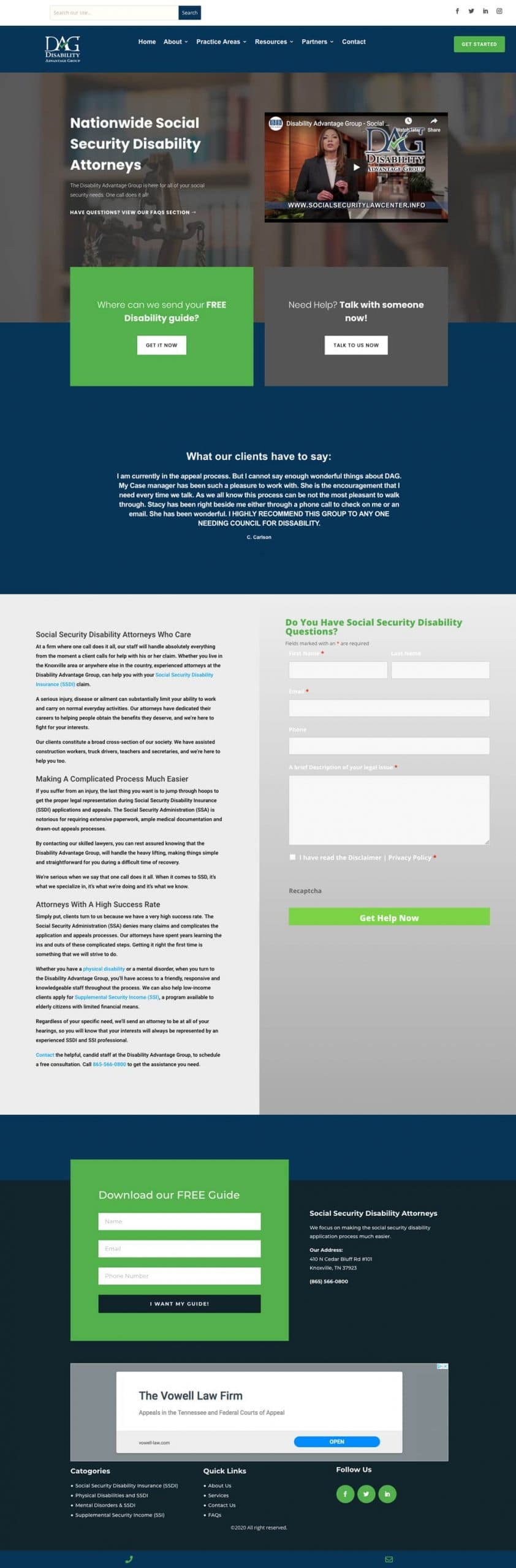 Bartenders Foundation home page design for their new website